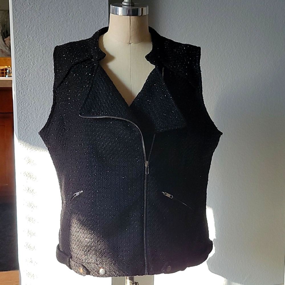 XL Sparkle Tweed Vest.  Great for fall!